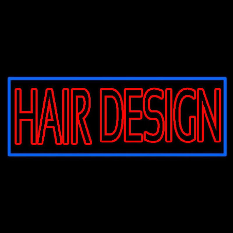 Hair Design With Blue Border Neonreclame