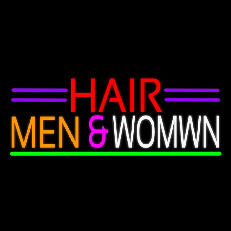 Hair Men And Women Neonreclame