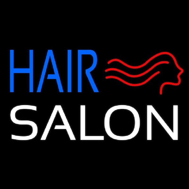 Hair Salon With Girl Logo Neonreclame