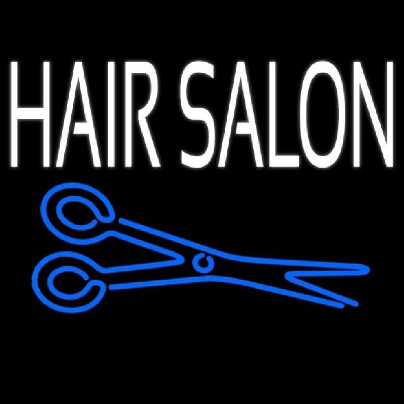 Hair Salon With Scissor Neonreclame