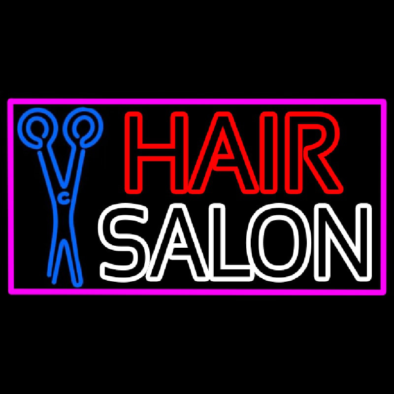 Hair Salon With Scissor Neonreclame