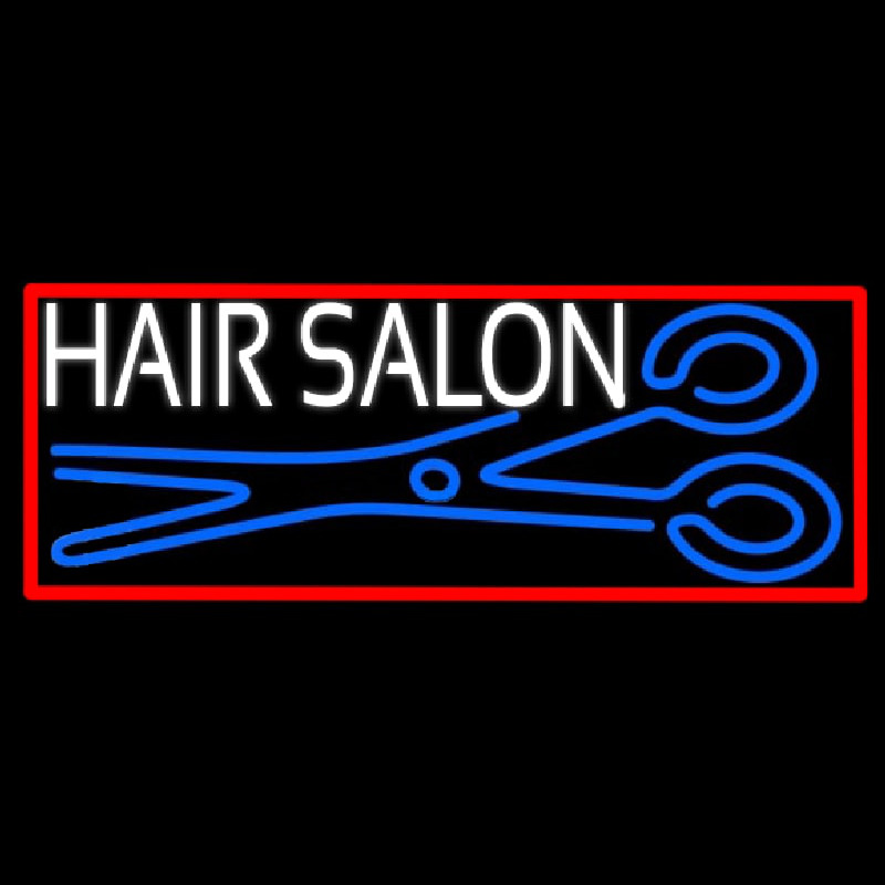 Hair Salon With Scissor Neonreclame