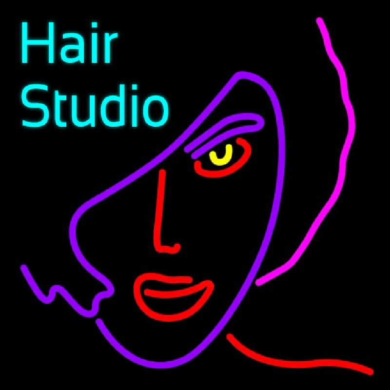 Hair Studio Girl Logo Neonreclame