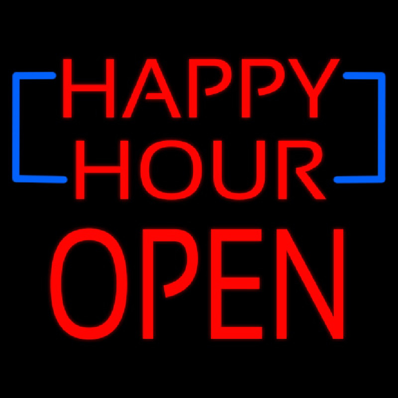 Happy Hour Block Open Neonreclame