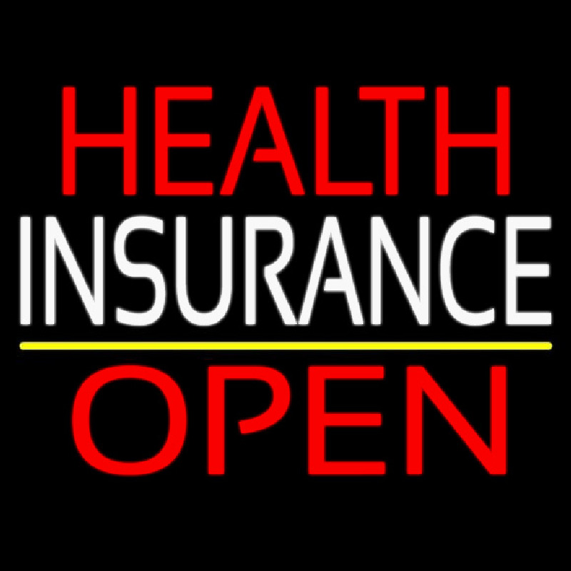 Health Insurance Open Neonreclame