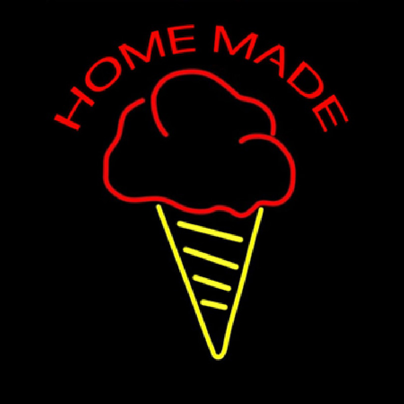 Home Made Ice Cream Cone Neonreclame