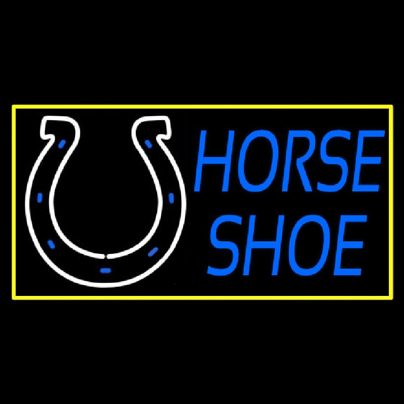 Horse Shoe Logo With Border Neonreclame