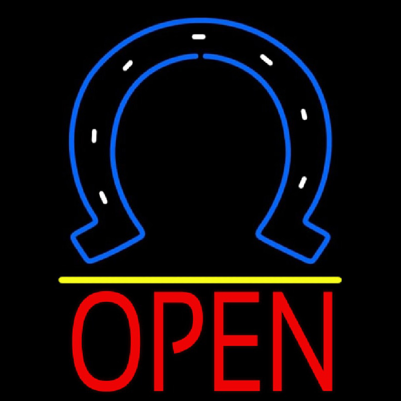 Horseshoe Logo Open Neonreclame