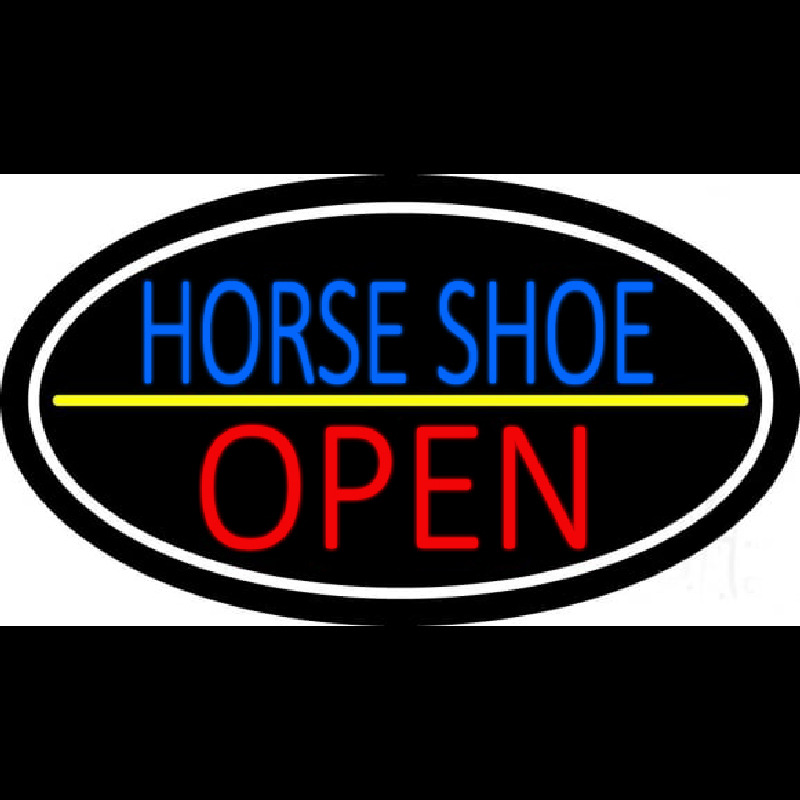 Horseshoe Open With Border Neonreclame