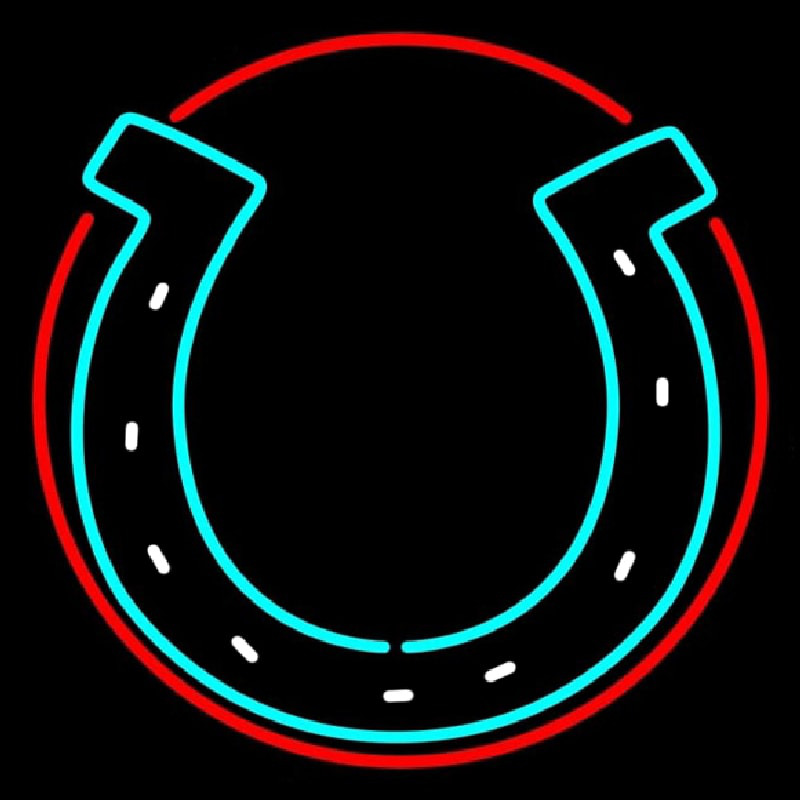 Horseshoe With Red Border Neonreclame