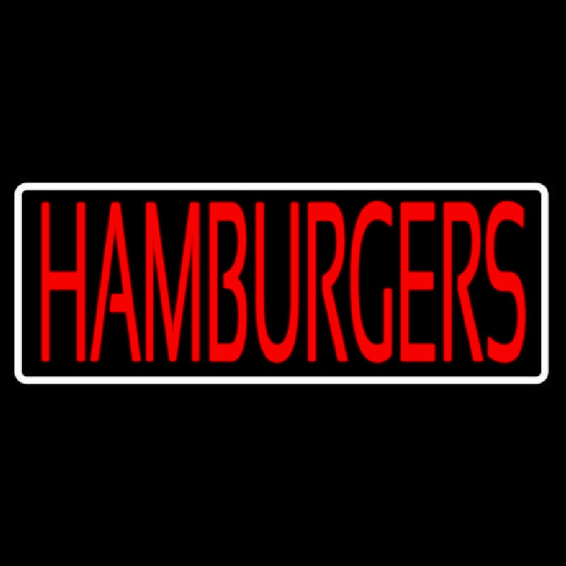 Humburgers With White Border Neonreclame