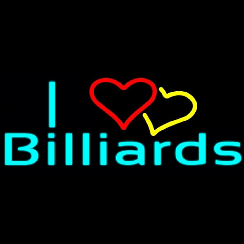 I Love Billiards 2 Neonreclame