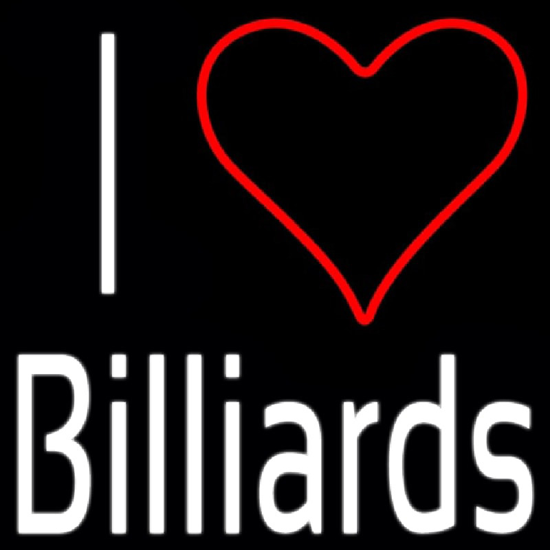 I Love Billiards Neonreclame