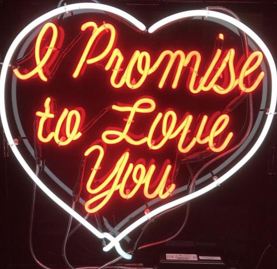 I Promise To Love You Neonreclame