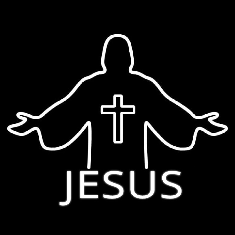 Jesus Christian Cross Neonreclame