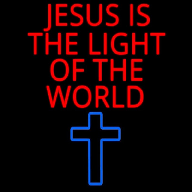 Jesus Is The Light Of The World Neonreclame