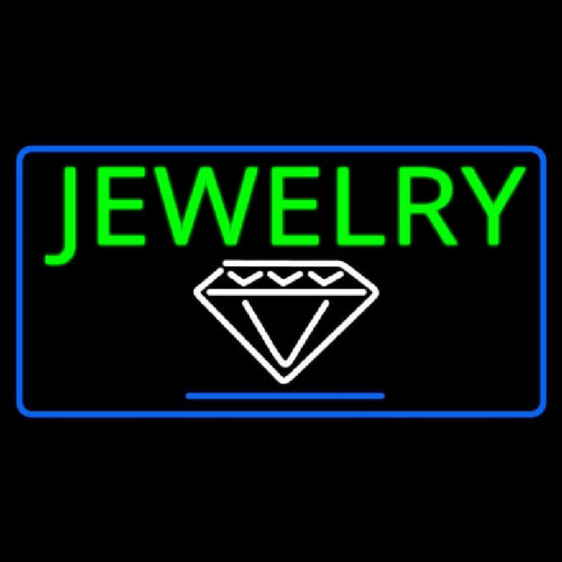 Jewelry Block Diamond Logo Neonreclame