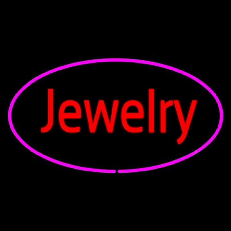 Jewelry Purple Oval Neonreclame