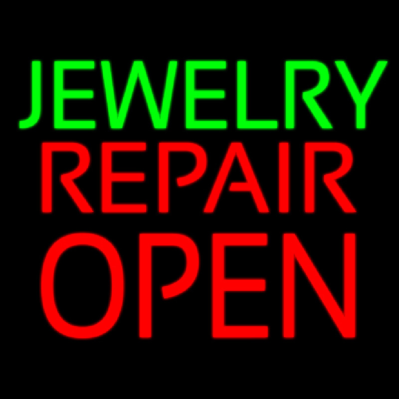 Jewelry Repair Block Open Neonreclame