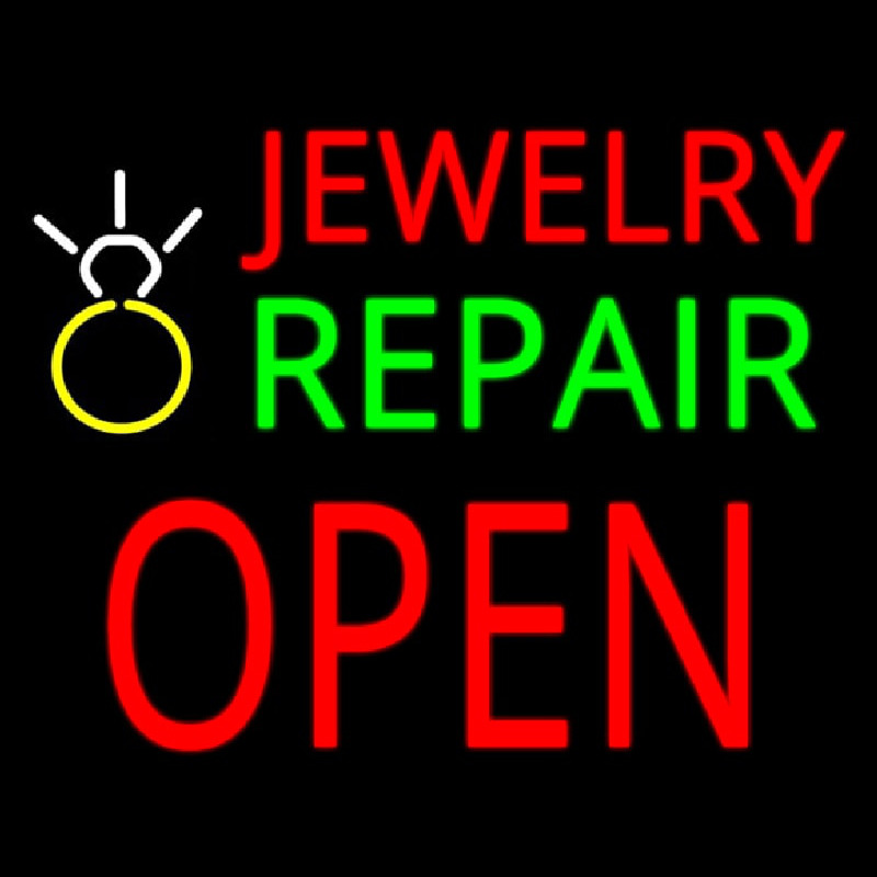 Jewelry Repair Block Open With Logo Neonreclame