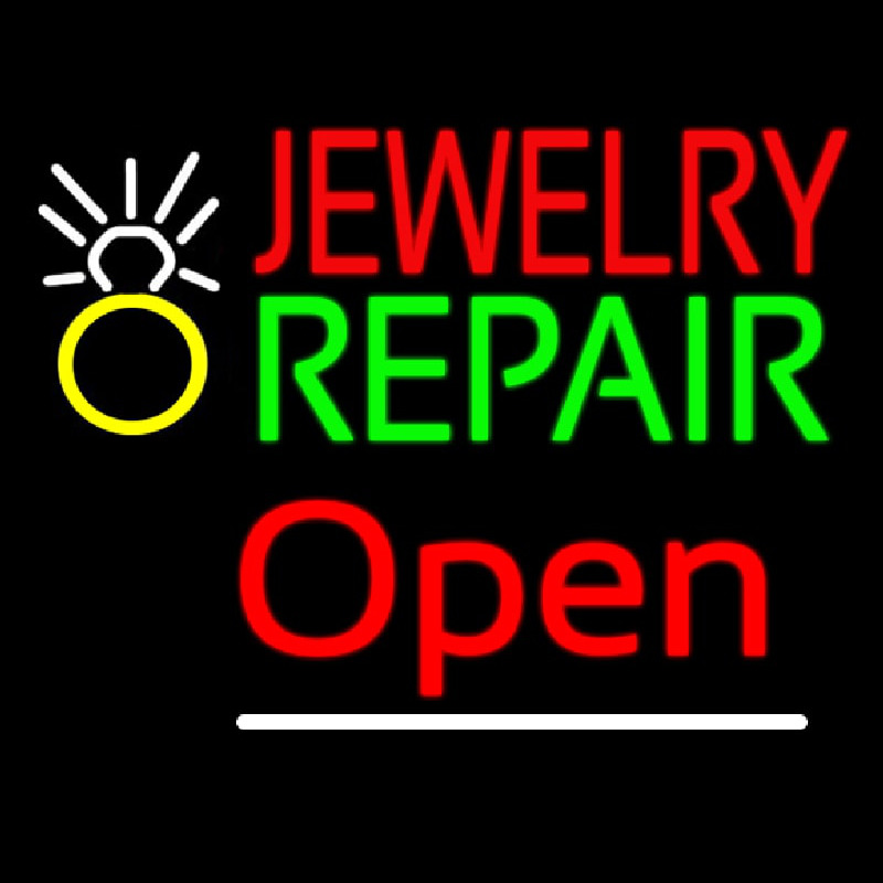 Jewelry Repair Logo Open Neonreclame