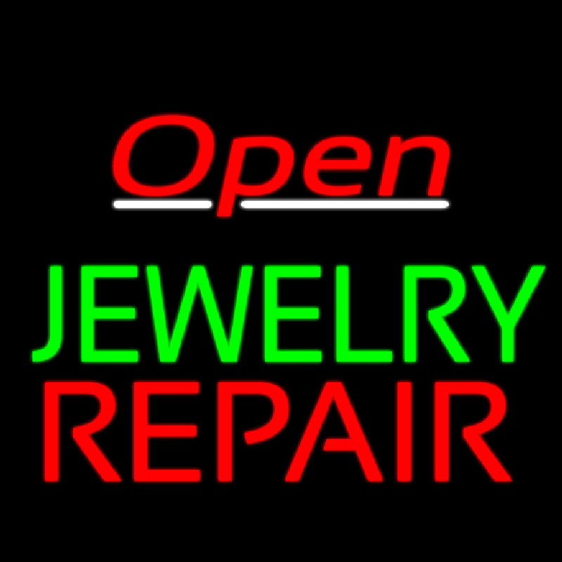 Jewelry Repair Open Red Neonreclame