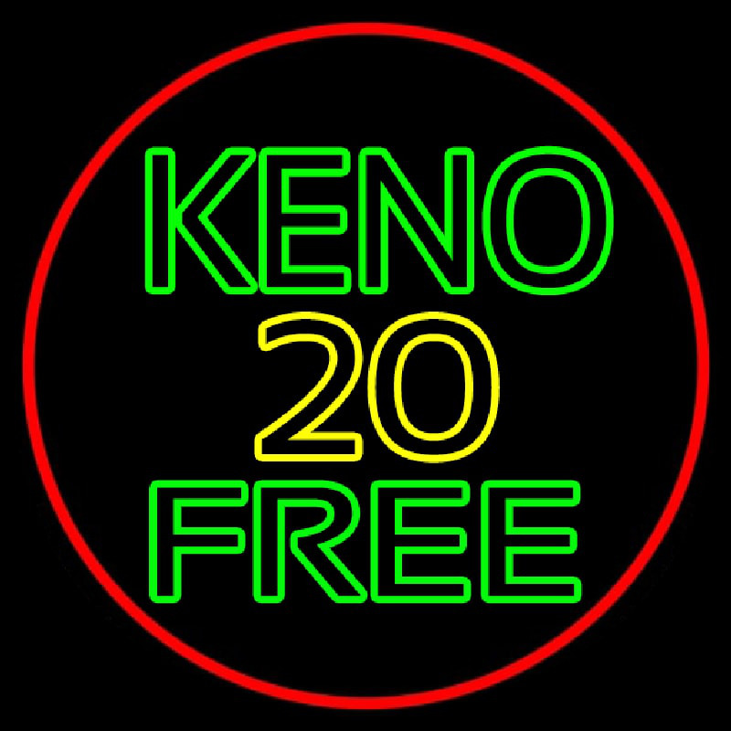 Keno 20 Free 1 Neonreclame