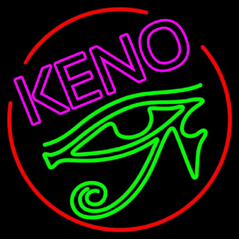 Keno With Eye Icon 2 Neonreclame