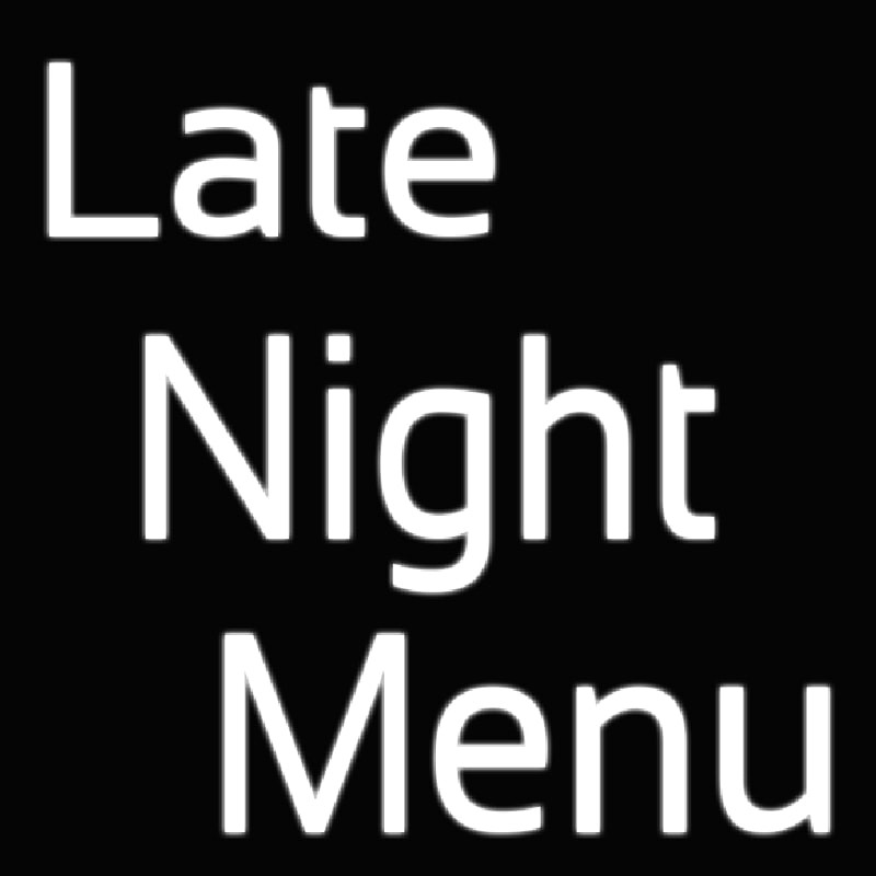 Late Night Menu Neonreclame