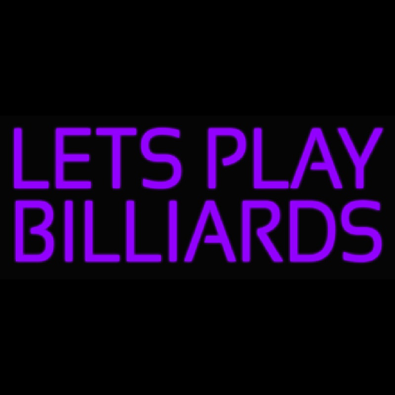 Lets Play Billiard 1 Neonreclame