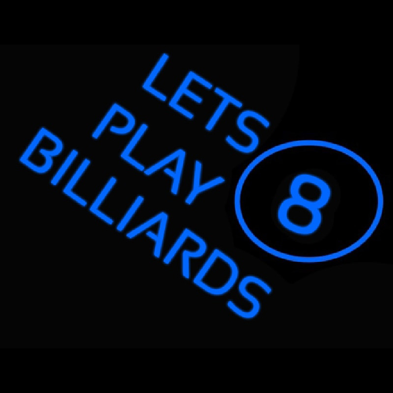 Lets Play Billiard Neonreclame