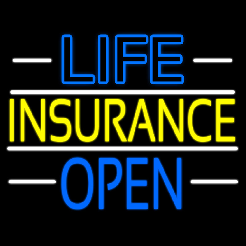 Life Insurance Open Block Neonreclame