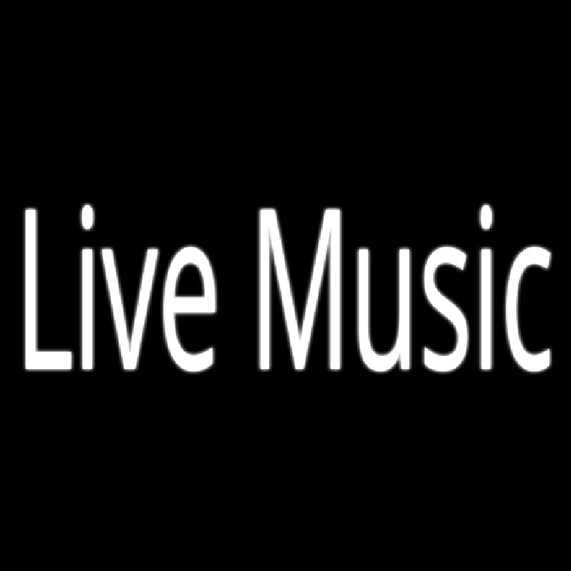 Live Music White 1 Neonreclame