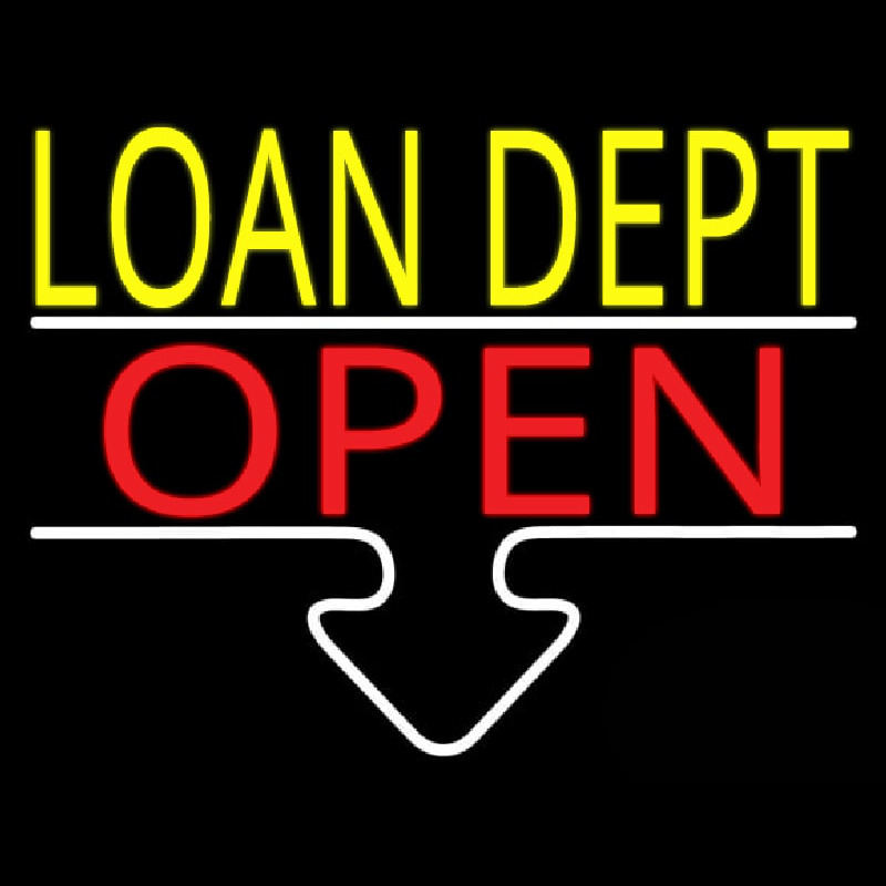 Loan Dept Open Neonreclame