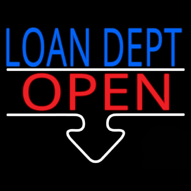 Loan Dept Open Neonreclame