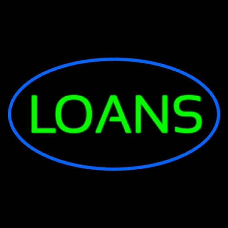 Loans Oval Blue Neonreclame