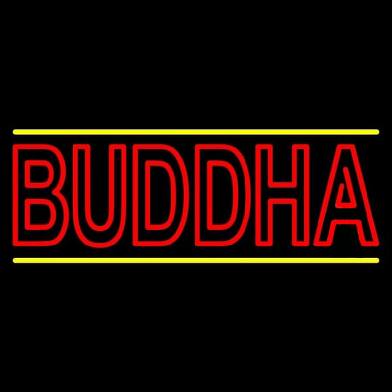 Lord Buddha With Lines Neonreclame