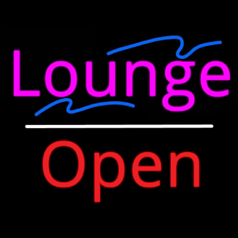 Lounge Open White Line Neonreclame