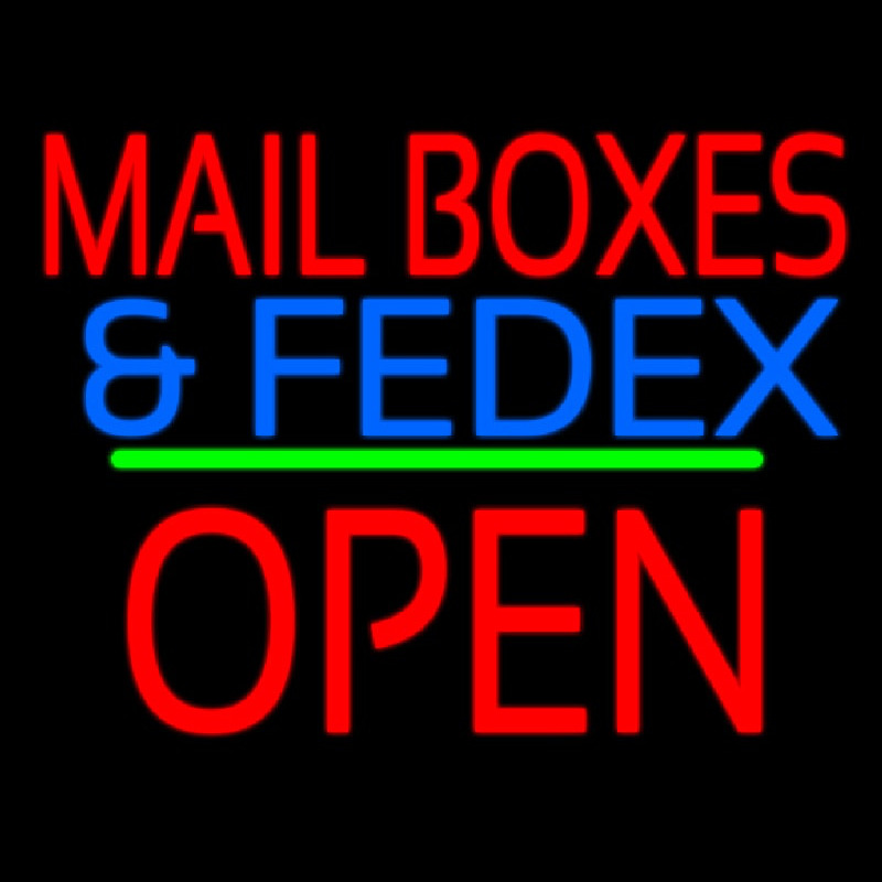 Mail Bo es And Fede  Open Block Green Line Neonreclame