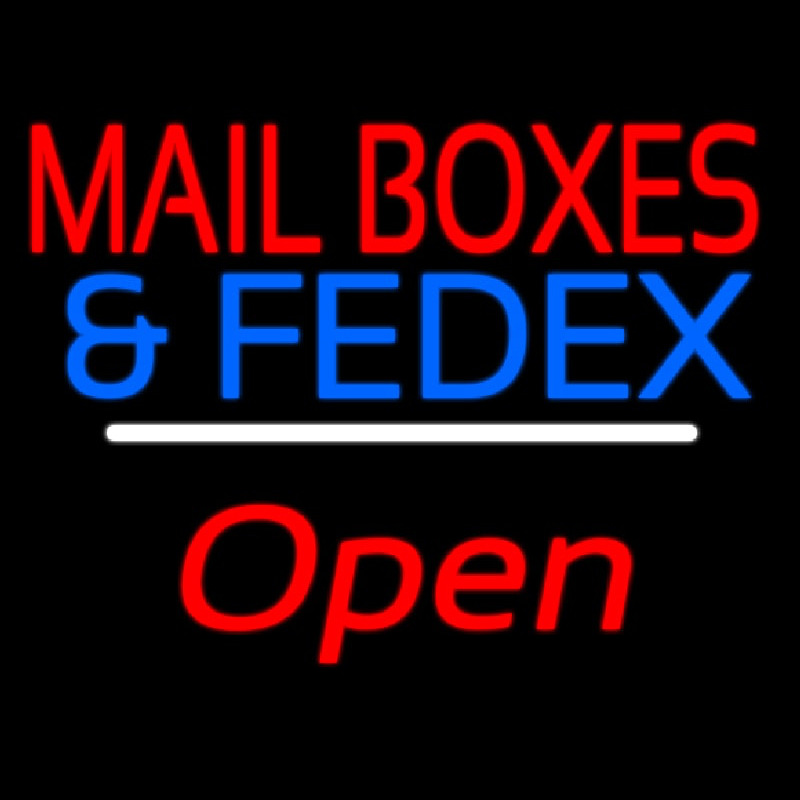 Mail Bo es And Fede  Open White Line Neonreclame