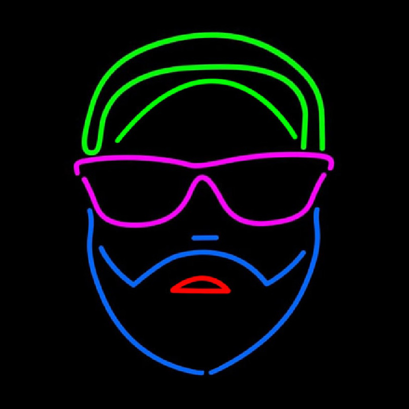 Man Face Neonreclame