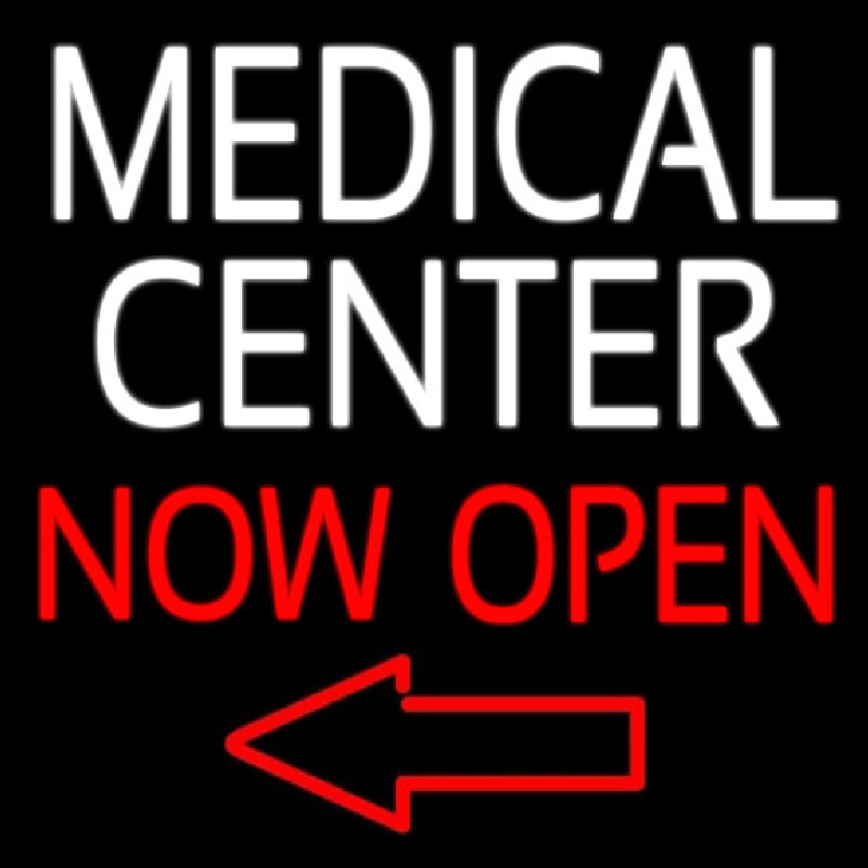 Medical Center Now Open Neonreclame