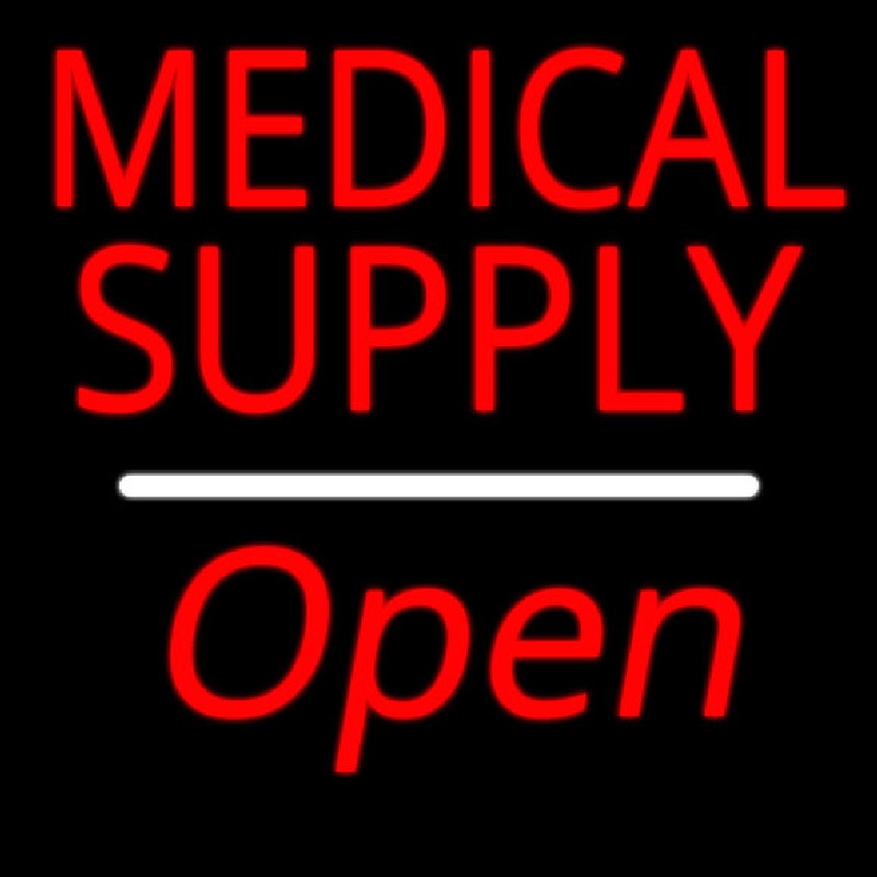 Medical Supply Script1 Open White Line Neonreclame