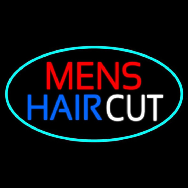 Mens Hair Cut Neonreclame