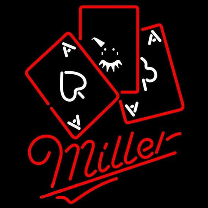 Miller Ace And Poker Beer Sign Neonreclame