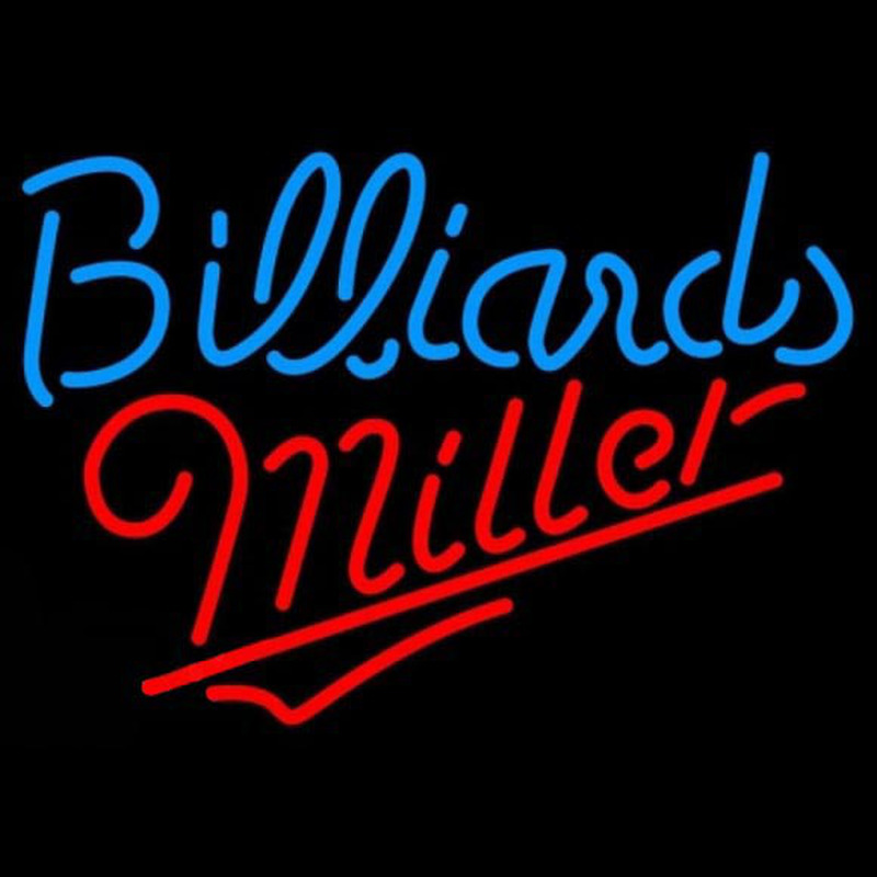 Miller Billiards Te t Pool Beer Sign Neonreclame