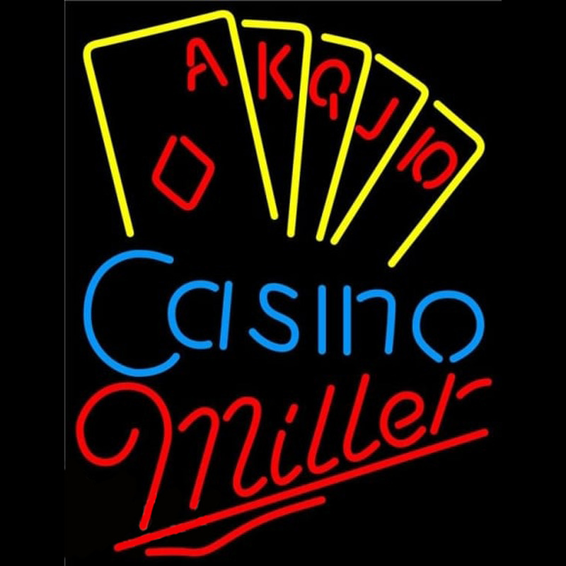 Miller Poker Casino Ace Series Beer Sign Neonreclame