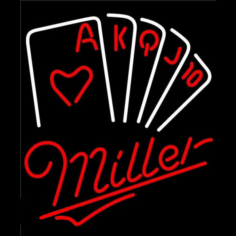 Miller Poker Series Beer Sign Neonreclame