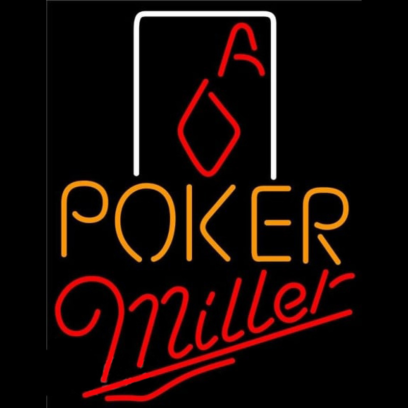 Miller Poker Squver Ace Beer Sign Neonreclame