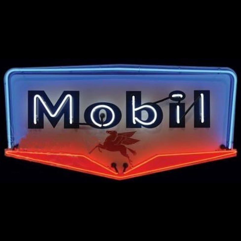 Mobil Gasoline Neonreclame